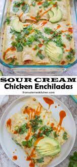 *i added 1 tbsp homemade taco seasoning for added flavor at this step! Sour Cream Chicken Enchiladas Valerie S Kitchen