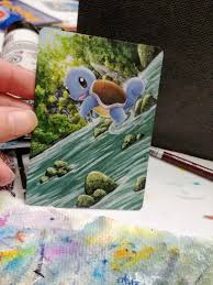 Pokémon go squirtle is a water type pokemon with a max cp of 1069 , 94 attack, 121 defense and 127 stamina in pokemon go. Oc Squirtle Painted Pokemon Card My First Starter Pokemontcg