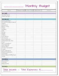 Free Monthly Budget Template Monthly Budget Template