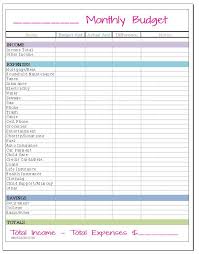 Free Monthly Budget Template Monthly Budget Template