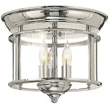 Hinkley Gentry 11 1 2 Wide Polished Nickel Ceiling Light 7x264 Lamps Plus Flush Mount Ceiling Lights Ceiling Lights Flush Lighting