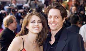 Liz's ex, hugh grant, is damian's godfather credit: Elizabeth Hurley Shares Funniest Video For Ex Hugh Grant S 60th Birthday Hello