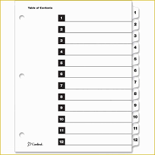 Download transparent image no attribution required. 8 Tab Insertable Divider Template Staples Vincegray2014