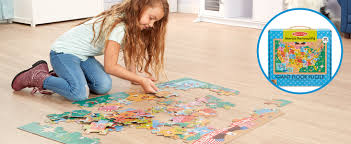 What does a gifted child like more than an intellectual challenge? Amazon Com Melissa Doug Natural Play Giant Floor Puzzle America The Beautiful 60 Pieces Toys Games