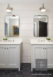 Bathrooms Transitional Bathroom Design Oak Bathroom Vanity Grey Floor Tiles