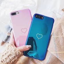 For Iphone X 8 7 6 Plus Blu Ray Hot Heart Mirror Soft Tpu Phone Back Cover Case Iphone Phone Cases Apple Phone Case Phone Cases