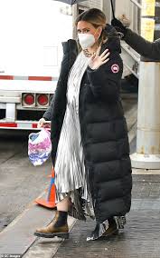 I wrote a picture book!!! Hilary Duff Simply Shines In A Silver Pleated Dress While On Set Of Younger In New York News Parrots
