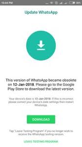 Por eso te vamos a proponer una aplicación llamada whatsapp beta updater que automatiza la búsquedas de apk oficiales y su instalación. Old Whatsapp Version Is Obsolete On January 2018 But There S No Update On The Play Store Android Enthusiasts Stack Exchange