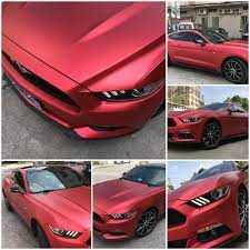 Give your vehicle a fresh new look with our car wraps. Ford Mustang New Red Color Vinyl Wrap Car Car Wrap Car Paint Colors
