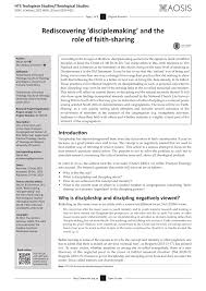How to share the gospel pdf. Pdf Rediscovering Disciplemaking And The Role Of Faith Sharing