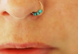 Mavi Hizma Piercing Burun Piercing Piercing Fikirleri