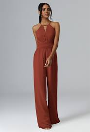 Rust Long Bridesmaid Dresses