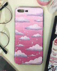 Pink Clouds Painted Phone Case Aestheticphonecase Case Clouds Painted Phone Phonecasediy Phonecas 2020 Iphone Kiliflari Telefon Kilifi Kiliflar