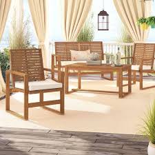 Evenson 4 Piece Sofa Seating Group With Cushions In 2020 Seating Groups Conversation Set Patio Sofa Set