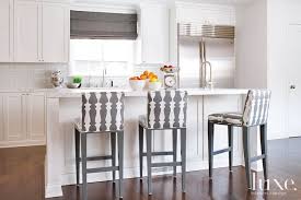 Gently used, vintage, and antique counter stools. Kitchen With Gray Counter Stools Transitional Kitchen