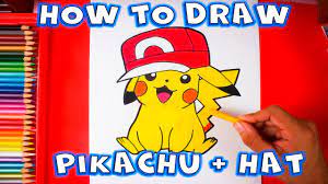 This is adorable and it isn't so hard to learn how to draw. How To Draw Pikachu With Ash S Hat Step By Step Youtube