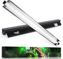 T5 Reptile Light Fixture Combo Kit 24W Light Fixture Reptile Terrarium Hood  10.0 UVB Light Bulb dimmable Fluorescent Tube Ideal for Tropical and ...