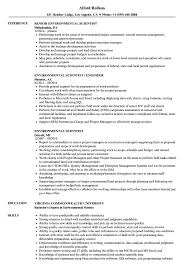 Environmental Scientist Resume Samples Velvet Jobs