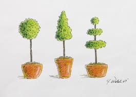 Pin By Candy Golden On Illustrations Painting Gift Topiary Flower Art