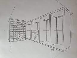 Proposal Sketch Design For Walk In Wardrobe Hanging Space Drawer Cabinet Boxed Shelving Cabinet For S Fitted Furniture Cabinet Boxes Adjustable Shelving