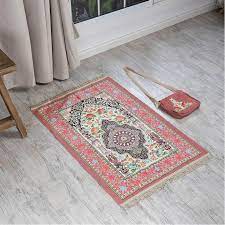 حقيبة سجادة صلاة خفيفة بزخارف أسلامية لون لحمي bohemian rug carpet rugs