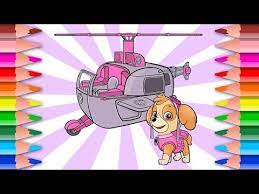 Skye paw patrol coloring pages. How To Draw Paw Patrol Skye S High Flyin Copter Magical Pen Lesson For Kids Youtube