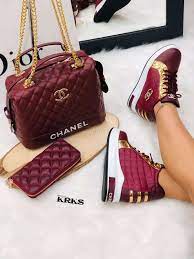 Shoes Bag Set Page 5 Parihil Collections Chanel Heels Maroon Bag Louis Vuitton Shoes Sneakers