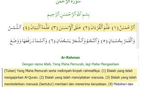 Surat ini memiliki arti allah yang maha pemurah dan memiliki 7 keutamaan bagi umat muslim. Kelebihan Surah Ar Rahman Ayat 1 4 Cute766