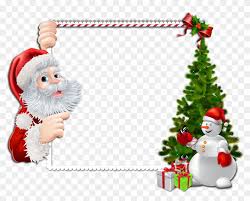 Christmas santa claus garden flag 12 x 18 inch. Large Christmas Png Frame With Santa And Snowman Clipart Rahmen Weihnachten Kostenlos Free Transparent Png Clipart Images Download