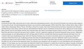 Check spelling or type a new query. Expired Amex Offers Macy S 1 500 Mr Or 15 Back With 100 Purchase Doctor Of Credit