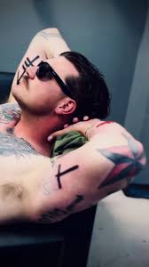 Jacked Marine with American Flag Tattoo