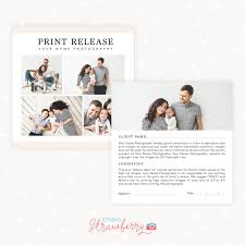 A photo release template or a photographer release form sample is a type of photo release form that is used to allow someone to legally publish or distribute the images to the general public. Photo Print Release Form Square With Conditions Strawberry Kit