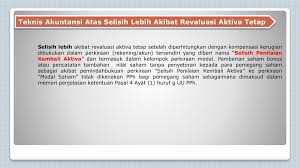 Contoh perhitungan revaluasi aset tetap. Penilaian Kembali Revaluasi Aktiva Tetap Ppt Download