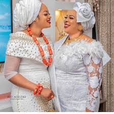 Olorishilekunola And Her Mum Asoebi Asoebispecial Outfit Ceolumineeofficial Photo Biyi African Lace Dresses African Fashion Dresses African Lace Styles