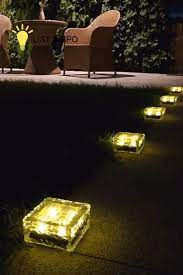 Solar Brick Lights Is Solar Power Buried Lights It Can Absorb The Sunlights By The Middle Of Garden Lighting Design Backyard Lighting Outdoor Garden Lighting