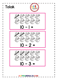 Latihan Matematik Operasi Tolak Untuk Kanak Kanak Kitpramenulis