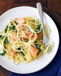 Quick Creamy Salmon Linguine Recipe Delicious Magazine Recipe In 2020 Salmon Pasta Recipes Linguine Recipes Smoked Salmon Pasta
