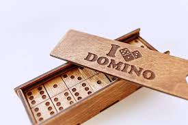 Handmade Wooden Domino Set In 2020 Wooden Gifts Handmade Wooden Wooden Board Games