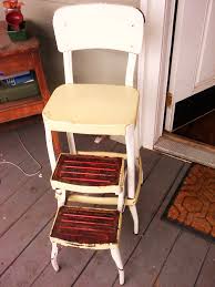 Vintage Metal Chair With Pull Out Steps They Had A Weird Padding On There That My Grandpa Glued Down Heavily This Wil Vintage Metal Chairs Metal Chairs Chair