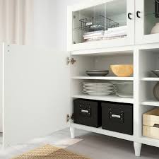 Mixing and matching units means that you have an infinite number of options to complete a space. Besta Storage Combination With Doors White Sutterviken Kabbarp White Clear Glass Ikea