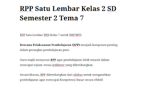 We did not find results for: Rpp Satu Lembar Kelas 2 Sd Semester 2 Tema 7 Mitra Kuliah