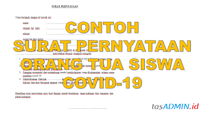 Hal ini karena mengingat bahwa orang yang awam sekalipun mayoritas pernah membuatnya untuk keperluan tertentu. Contoh Surat Pernyataan Orang Tua Covid 19 Sekolah Dibuka Tasadmin