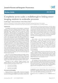 A personal blog about technology, communications and other stuff that interests me. Pdf Complexity Across Scales A Walkthrough To Linking Neuro Imaging Readouts To Molecular Processes