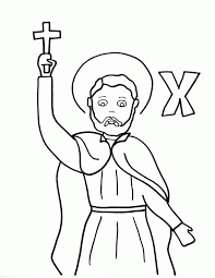 Francis of assisi coloring page sheet liturgical year catholic resources for kids lazy liturgical feast day holiday prayer activity. X Is For St Francis Xavier Saints To Color 293077 St Francis Of Coloring Home