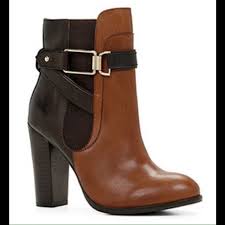 Black Booties With Brown Heel Pin On My Posh Picks