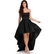 High Low Prom Dresses 2018 Annie Black Bold Drama Dress 60 Liked On Polyvore Featurin High Low Evening Dresses Strapless Evening Dress Womens Prom Dresses