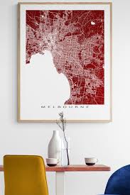 Melbourne Map Print Australia Colors Melbourne Map City Map Art Map Art Print