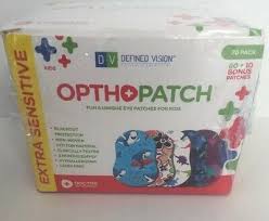 Kids Adhesive Eye Patches Fun Boys Design 90 10 Bandages