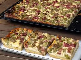 Rhabarber kuchen vom blech omas schätzchen rhabarber, kuchen, blechkuchen, pudding, mandeln, teig, cake european druck mich. Rezept Rhabarberkuchen Mit Quark Vom Blech