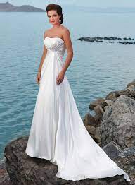 Wonderful 8 Summer Beach Wedding Dresses For Bride Looks More Beautiful Strapless Wedding Dress Beach Wedding Dresses Strapless Wedding Dresses